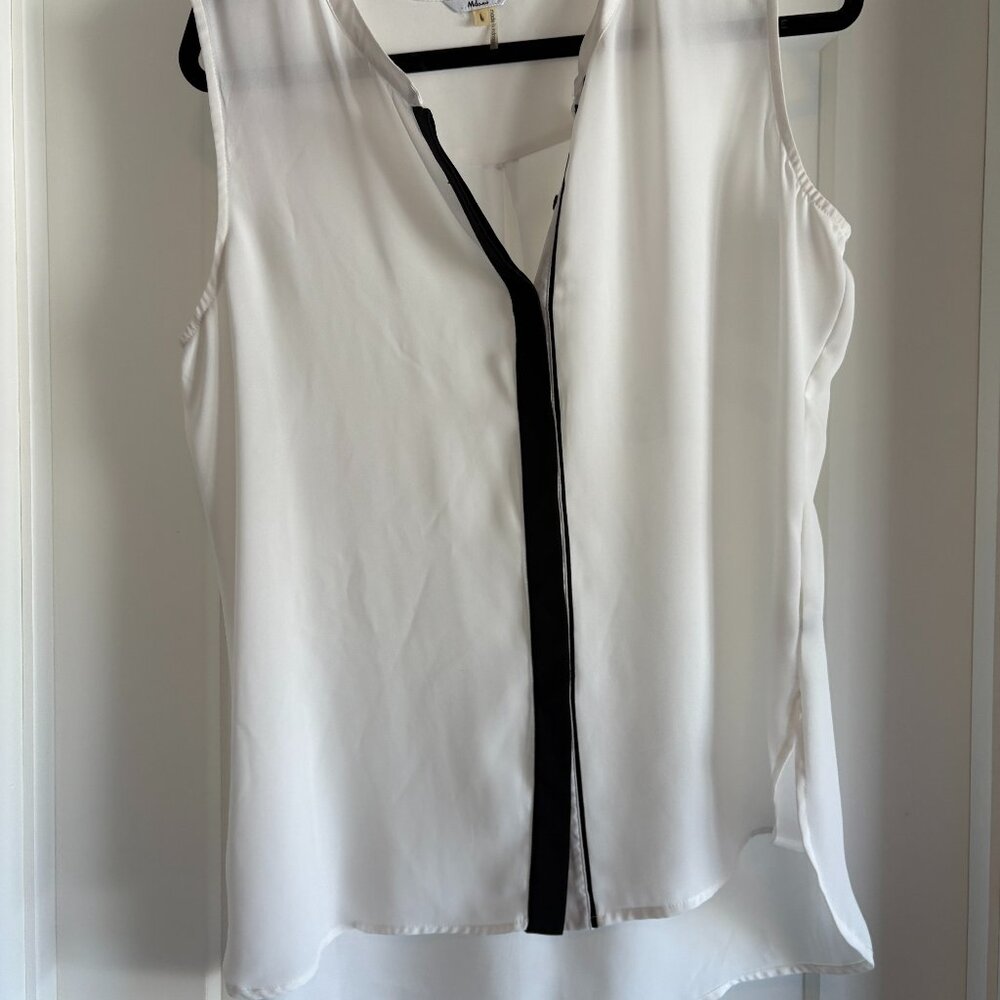 Milano chiffon button up tank
